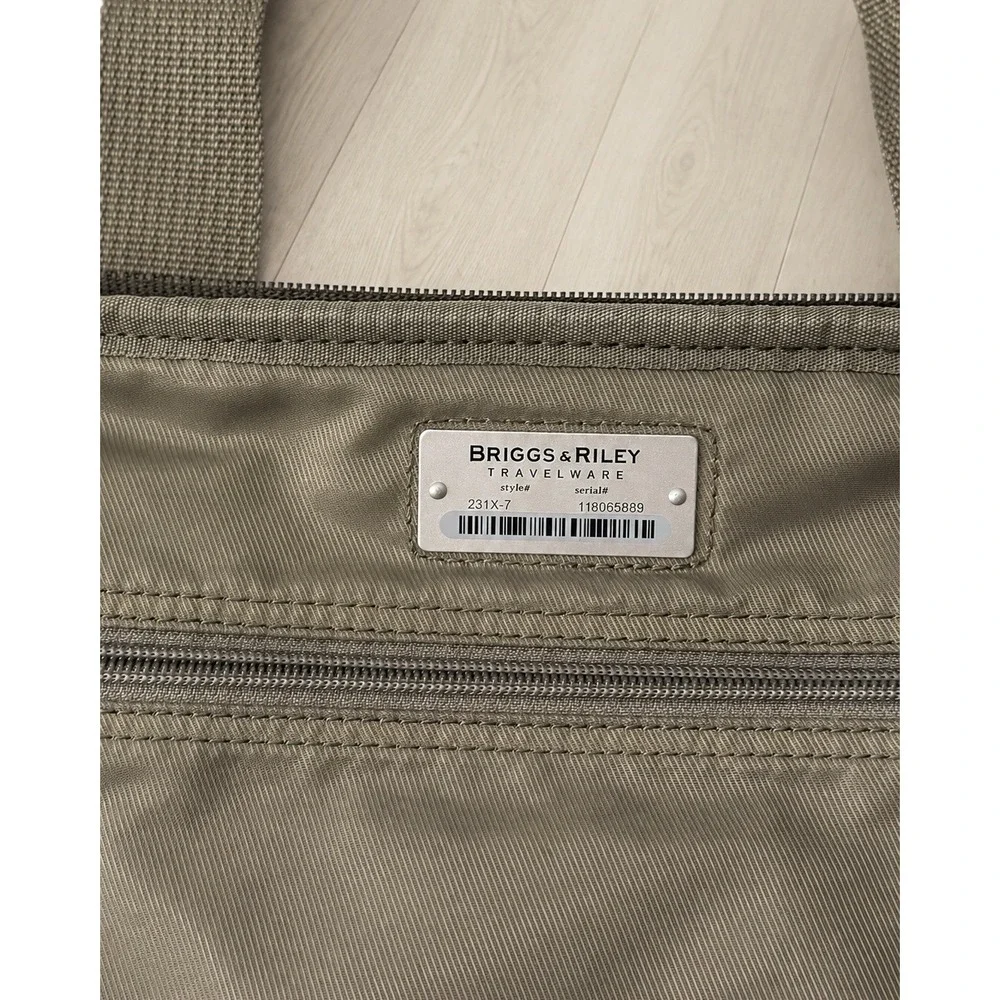 Briggs & Riley 231X-7 Double Expandable Laptop Briefcase Carry-On Green w/ Strap